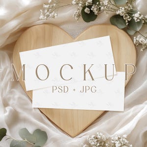 3x7 Double Ticket Card Mockup, Boho Ticket Mockup, Hochzeitsgutschein oder Event-Zertifikat PSD, Minimalist Bordkarte oder Coupon Mockup