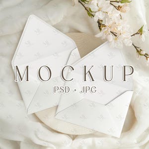 Modello di fodera per busta, modello di fodera per invito Boho, modello di inserto per busta da matrimonio, modello di due biglietti 5x7, PSD di doppia fodera per busta