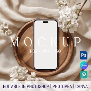 Smartphone Mockup Canva, Phone Mockup PSD, iPhone Screen Mockup, Device Mockup, iPhone Evite Mockup, Phone Electronic Invite Digital Mockup