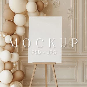 Wedding Sign Mockup, Seating Chart PSD, 18x24 Sign Mockup, Poster Mockup,  Elegant Sign Mockup, Wedding Party Decor PSD, Wedding Sign Mockup