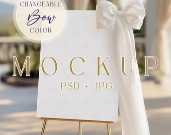 Wedding Sign Mockup, Wedding Sign Mockup, Seating Chart PSD, 18x24 Sign Mockup, Poster Mockup,  Elegant Sign Mockup, Wedding Party Decor PSD