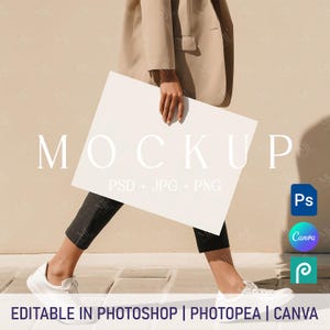 Newspaper Mockup PSD,  Folded Large Newspaper Mockup, 8.5x11 Newspaper Pregnancy Announcement Canva Mock-up, Wedding Shower Newspaper Mockup