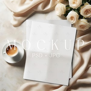 Jouw krantmodel, krant Moederdagmodel, babyshowermodel blanco krantmodel, realistisch Boho-krantenkaartmodel PSD