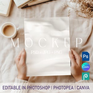 Wedding Newspaper Mockup, Folded Program or Timeline Mock-up, Boho Hands Holding News Paper Template