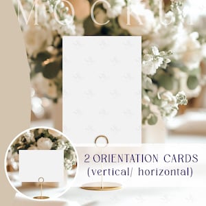 Mockup numero tavolo, PSD cartello tavolo, Mockup scheda menu, Display cartello tavolo, Modello biglietto da visita 5x7, Oggetto intelligente Mockup cartello matrimonio Boho