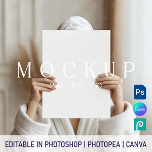 Wedding or Birthday Newspaper Mockup PSD PNG, Bridal Shower Newspaper Mockup, Magazine or Poster Mockup, Baby Shower Blank Paper Mockup
