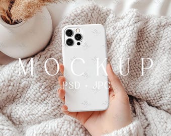 Phone Case Mockup, iPhone Tough Case Template PSD Canva