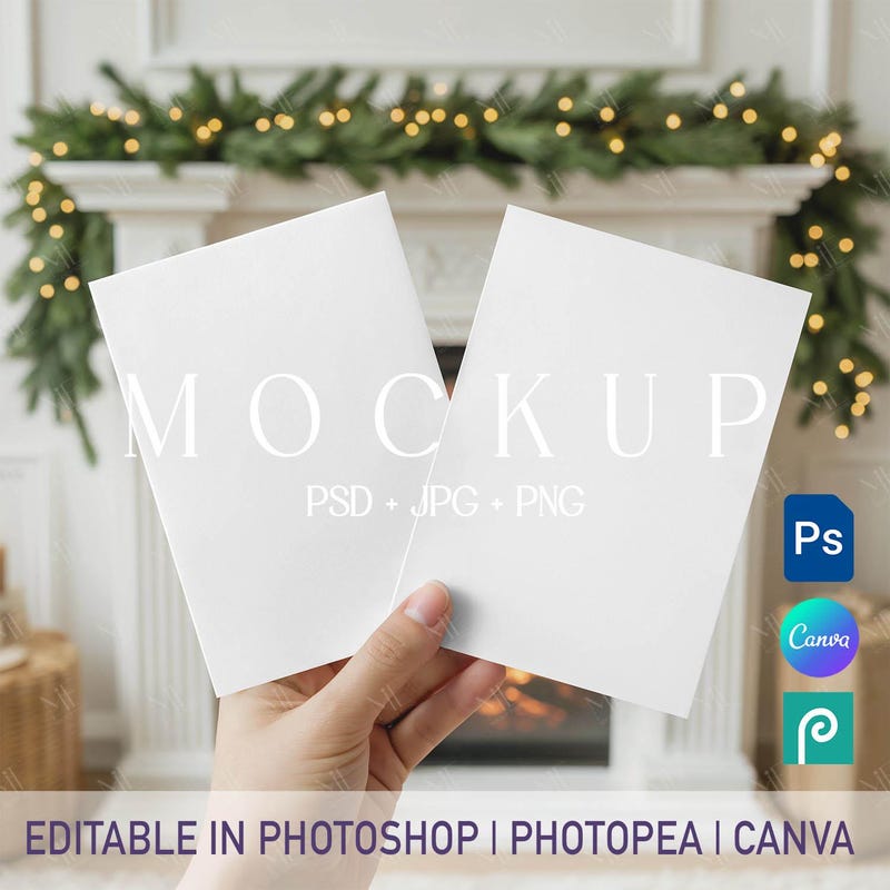 Card Mockup Two - Etsy