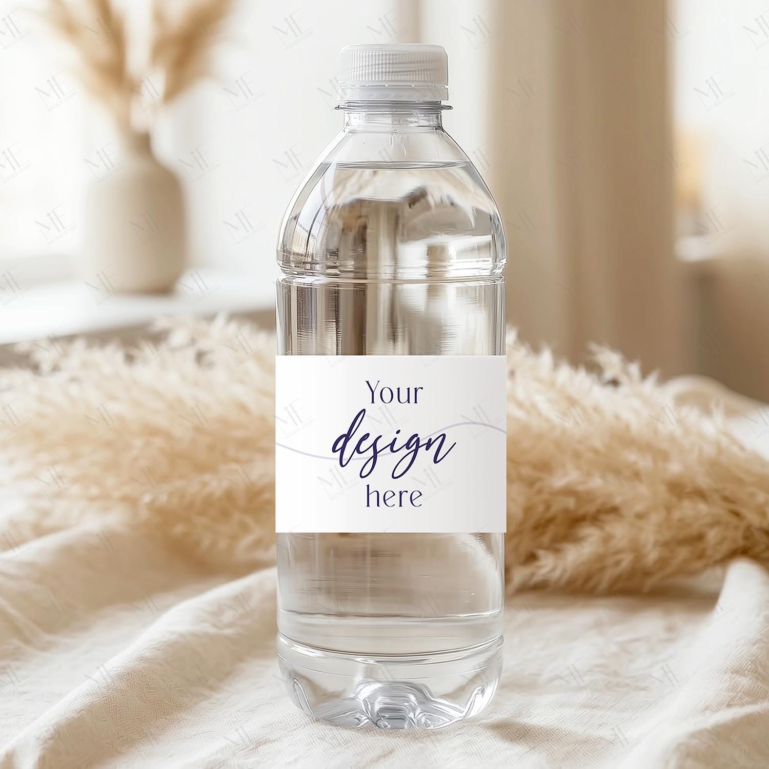 Stem Label Sticker Water Bottle Label Mockup, Bottle Sticker Template PSD Canva - Etsy