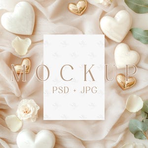Einladungskarte Mockup, Grußkarte Mockup, Valentinstag Karte Mockup, Gemütliche Karte Mockup, 5x7 Valentinstag Karte Mockup, Invite Mockup PSD