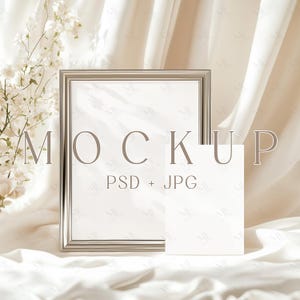 Time Capsule-mockup, 8 x 10 lijst en kaartmodel, Boho Baby Time Capsule-ontwerp PSD, Time Capsule-mockup verjaardag, bewerkbaar evenementkaartmodel