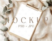 Clipboard Mockup, A4 Planner PSD Mock up, Notepad Photopea Template