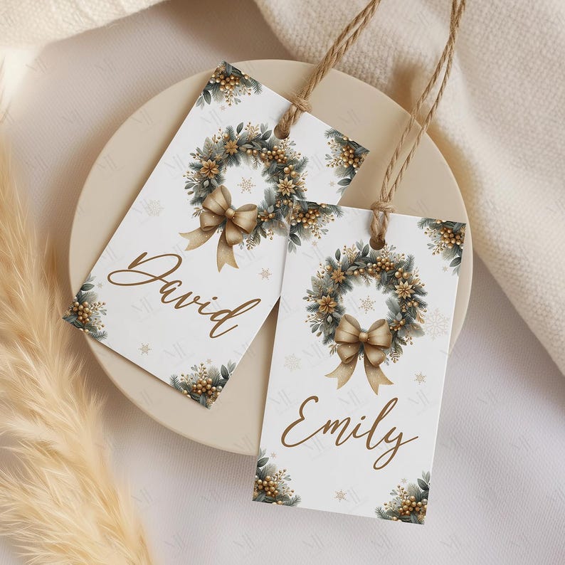 Gift Tag Mockup, Rectangle Tags Template, Double Tag Mockups, Thank You ...