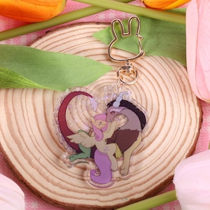 Fluttercord Keychains -- My Little Pony Discord & Fluttershy (MLP)