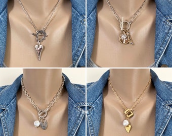 Minimalist Front Closure Choker Style Necklace Choice of Four Styles