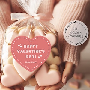 Stickers Saint-Valentin personnalisés, Stickers coeurs personnalisés, Stickers vinyle en forme de coeur, Étiquettes classe Saint-Valentin, Stickers joyeuse Saint-Valentin