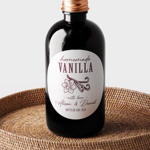 Vanilla Labels, Vanilla Wedding Favors Stickers, Homemade Vanilla Extract Labels, Vanilla Party Favors, Custom Vanilla Extract Gifts Labels