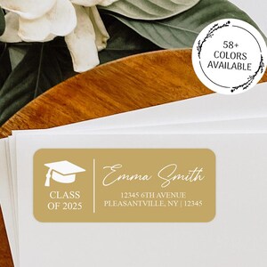 Graduation Address Labels, Graduation Envelope Stickers, Grad 2025, Graduation Return Address Labels, Graduation Invitation Address Stickers