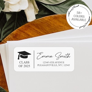 Graduation Address Labels, Graduation Envelope Stickers, Grad 2025, Graduation Return Address Labels, Graduation Invitation Address Stickers