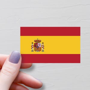 Sticker drapeau de l'Espagne, Stickers voyage en vinyle, Drapeau espagnol, Drapeaux du monde des pays, Sticker bouteille d'eau, Stickers ordinateur portable, Sticker bagage, F240