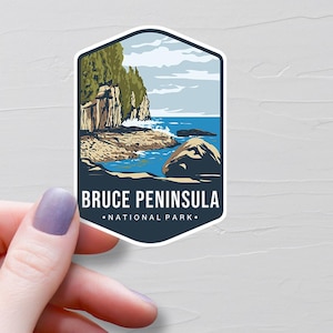 Bruce Peninsula National Park Sticker, Vinyl Travel Stickers, Province of Ontario Stickers, Canada Tourism, Water Bottle Stickers - S683