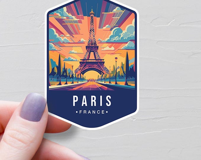 Paris Stamp Glitter Vinyl Sticker - Etsy