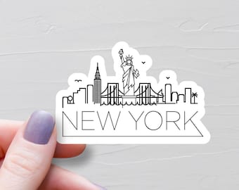 New York-klistermärke, vinylklistermärken, reseklistermärken, New York City-klistermärke, New York-dekal, vattenflaskklistermärken, New York-turism - S977
