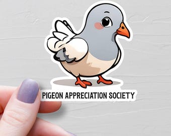 Sticker pigeon, Stickers vinyle, Pigeon Appreciation Society, Stickers bouteilles d'eau, Stickers ordinateur portable, Sticker mignon, Stickers oiseaux rigolos - S51