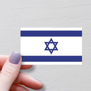 Israel Flagge Aufkleber, Vinyl Reiseaufkleber, Israelische Geschenke, Wasserflasche Aufkleber, Laptop Aufkleber, Gepäckaufkleber - F122