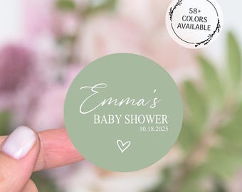 Baby Shower Favors Stickers, Vinyl Thank You Stickers Baby Shower, Boy Baby Shower, Girl Baby SHower, Gender Neutral, Candle Favor Sticker