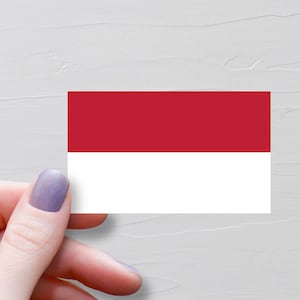 Sticker drapeau de l'Indonésie, Stickers de voyage en vinyle, Cadeau tourisme indonésien, Sticker bouteille d'eau souvenir, Stickers ordinateur portable, Sticker bagage - F116