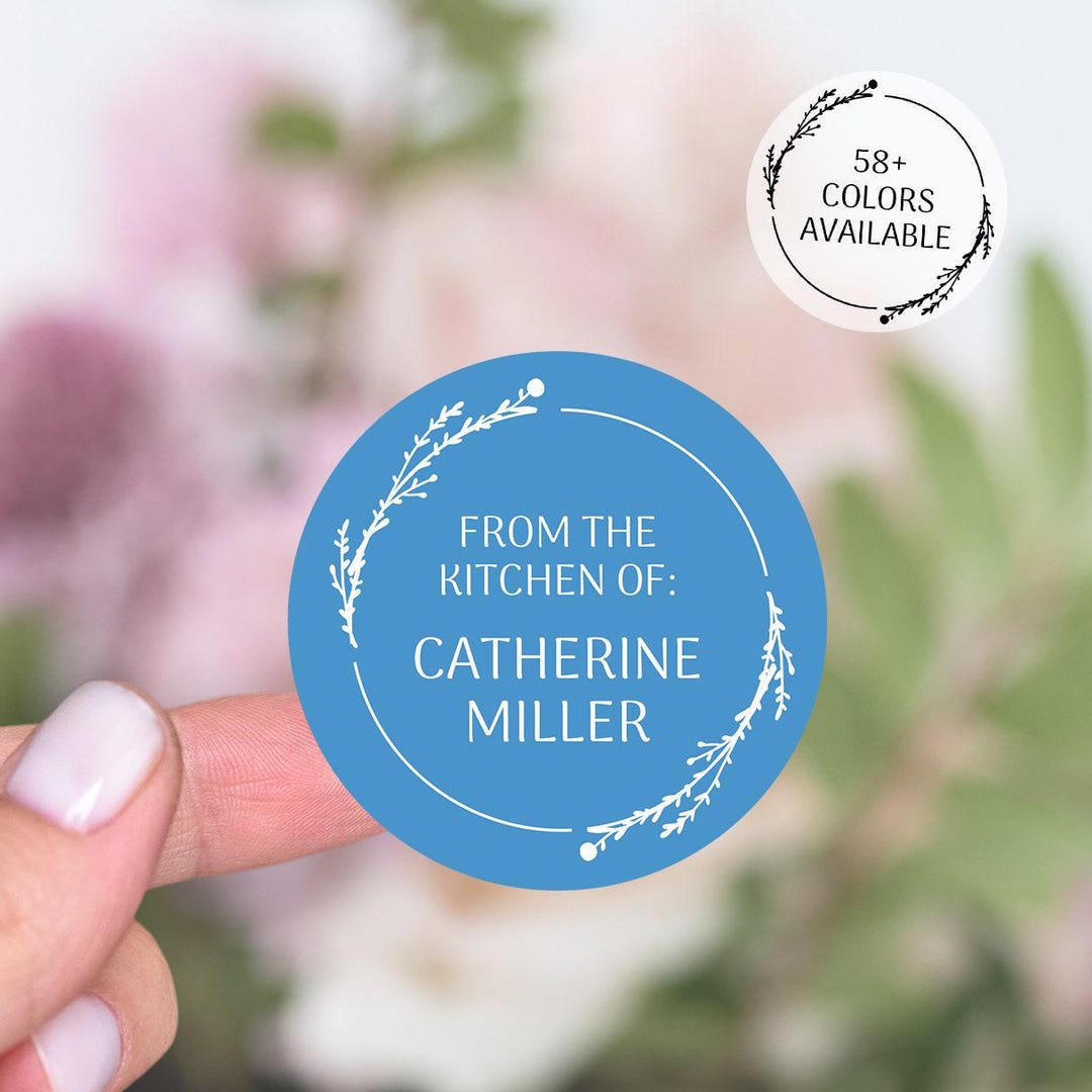 Custom From the Kitchen of Stickers, Vinyl Baking Labels, Personalized ...