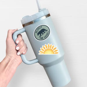 Respect The Locals Sticker, Waterproof Vinyl Laptop Water Bottle Stickers, Environmentalist Gift, Hiking Gift, Nature Lover Gift - S147 image 2