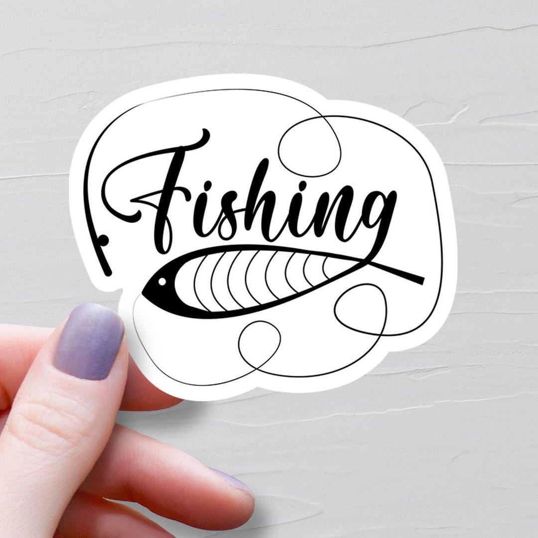 Falling Fish Sticker Fishing Sticker, Vinyl Stickers, Water Bottle Stickers, Laptop Stickers ...