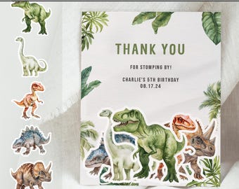 Rollo De 500 Pegatinas De Dinosaurios – 8 Diseños Diferentes, Autoadhesivas Y Reutilizables, Ideales Para Fiestas Y Manualidades