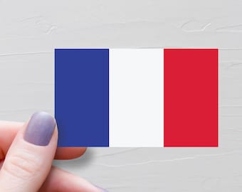 France Flag Sticker, Vinyl Travel Stickers, French Tourism, World Flags, Souvenir Water Bottle Sticker, Laptop Decals, Luggage Sticker - F92