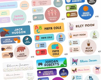 Waterproof Daycare Labels, Custom Name Labels Vinyl, Custom Name Stickers Dishwasher Safe, Personalized School Labels, Camp Labels