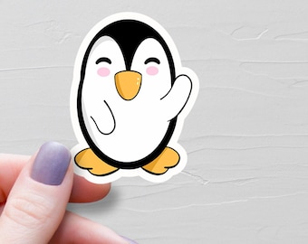 Penguin Sticker, Vinyl Stickers, Cute Penguin Sticker, Water Bottle Stickers, Laptop Stickers, Cute Sticker, Penguin Lover Gift - EV1