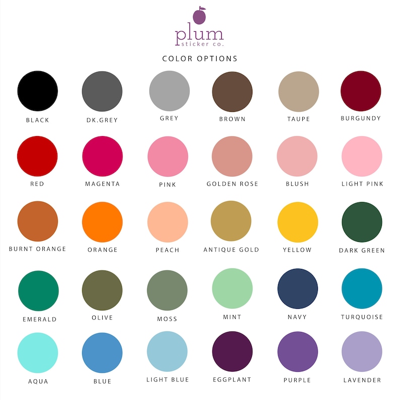 a color chart of different shades of paint