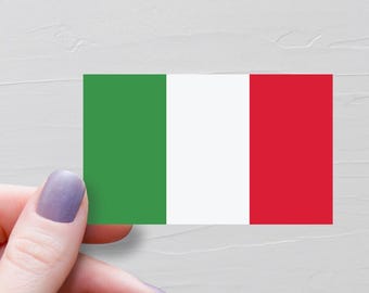 Italy Flag Sticker, Vinyl Travel Stickers, Italian Stickers Gifts, Water Bottle Sticker, Laptop Decals, Luggage Sticker - F123