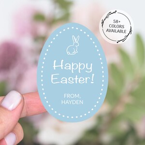 Autocollants de Pâques personnalisés, Autocollants d'oeufs de Pâques, Cadeaux de Pâques, Étiquettes cadeaux de Pâques, Sac de friandises de Pâques, Étiquette d'étiquette cadeau Joyeuses Pâques