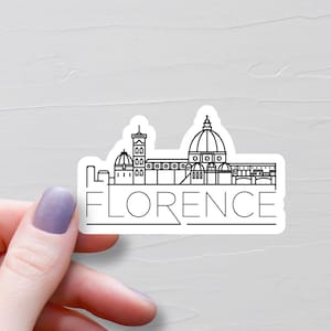 Sticker Florence, Stickers voyage en vinyle, Stickers Italie, Sticker bouteille d'eau, Sticker pour ordinateur portable, Sticker bagage, Souvenir italien - S928