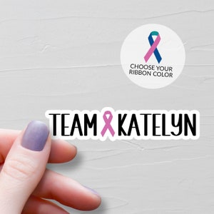 Sticker personnalisé cancer, cadeau pour patiente atteinte de cancer, stickers cancer, sensibilisation au cancer du sein, cadeaux cancer du sein, cadeau cancer