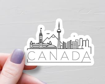 Canada Sticker, Vinyl Stickers, Travel Stickers, Canada Landmarks Sticker, Canada Decal, Water Bottle Stickers, Canadian Stickers, S904