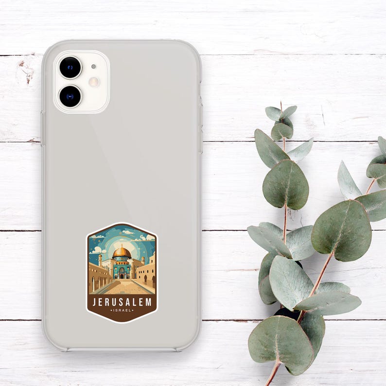 Jerusalem Sticker, Vinyl Travel Stickers, Country Israel Stickers, Asia ...