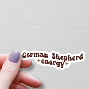 Deutscher Schäferhund Energie Aufkleber, Vinyl Aufkleber Deutscher Schäferhund, Geschenk Deutscher Schäferhund, Geschenk Wasserflasche, S263