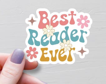 Best Reader Ever Sticker, Vinyl Stickers, Book Stickers, Bookish Stickers, Booktok Stickers, Water Bottle Sticker, Book Lover Gift - S520