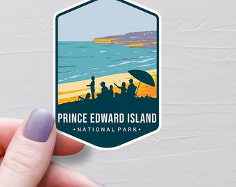 Prince Edward Island National Park Sticker, Vinyl Travel Stickers, Province PEI Stickers, Canada Tourism Gifts, Water Bottle Stickers - S709