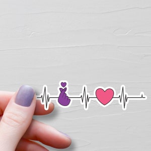 Sticker KPop Heartbeat, Stickers KPop en vinyle, Stickers bouteilles d'eau pour ordinateur portable, produits dérivés KPop, Accessoires KPop, Cadeau K-Pop Stan, Cadeau KPop - S201