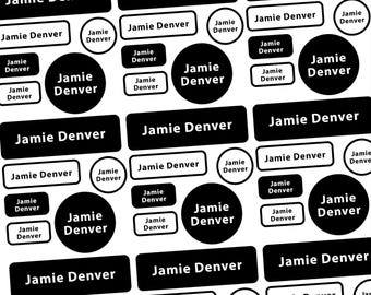 Custom Name Labels, Waterproof School Labels, Kids Name Stickers, Camp Labels, Daycare Labels, Dishwasher Safe